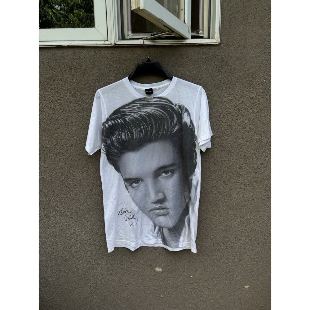 2015 Elvis Presley T Shirt AOP Size Large White